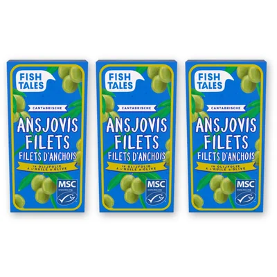 Fish Tales Ansjovisfilets in olijfolie 3-pack