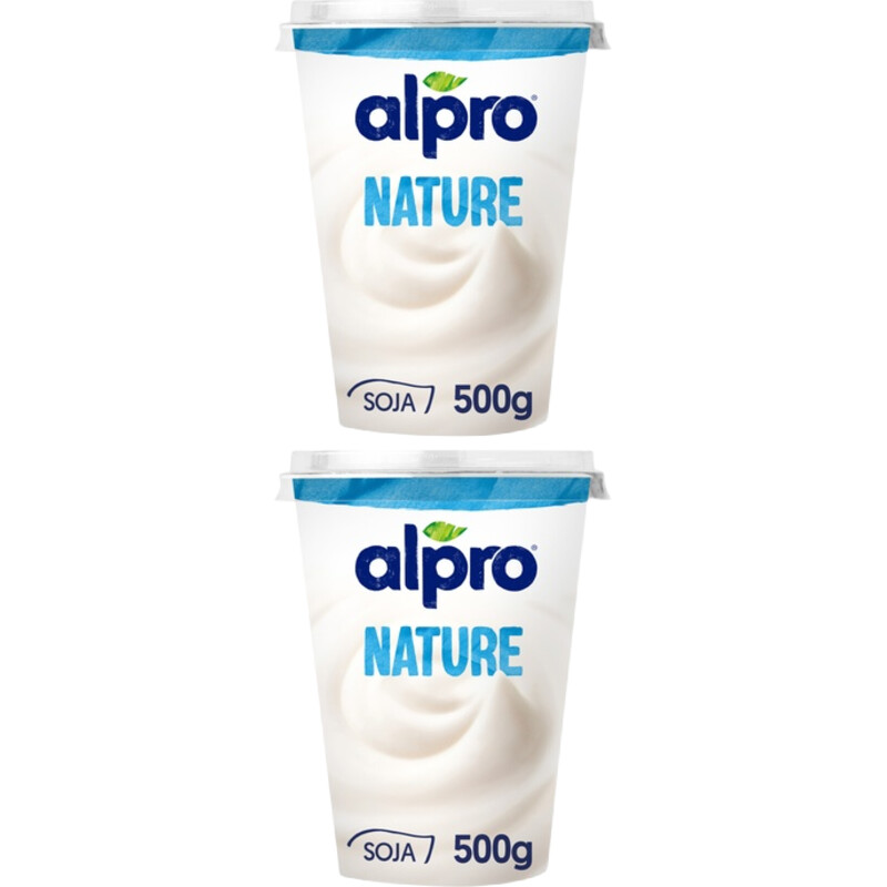 Alpro Plantaardige yoghurt nature 2-pack