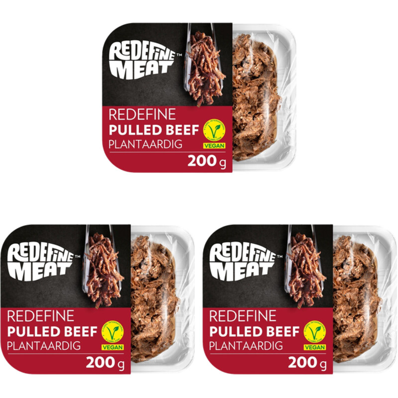 Redefine Meat Pulled beef 3-pack