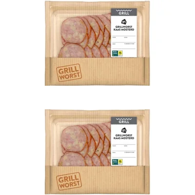 AH Grillworst kaas mosterd 2-pack