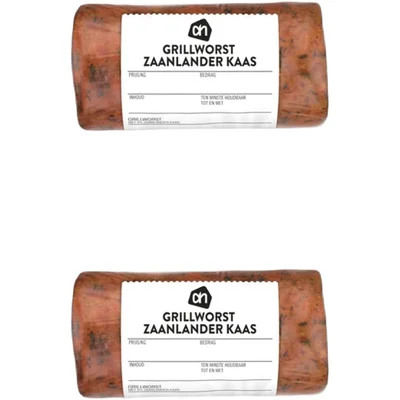 AH Grillworst zaanlanderkaas 2-pack