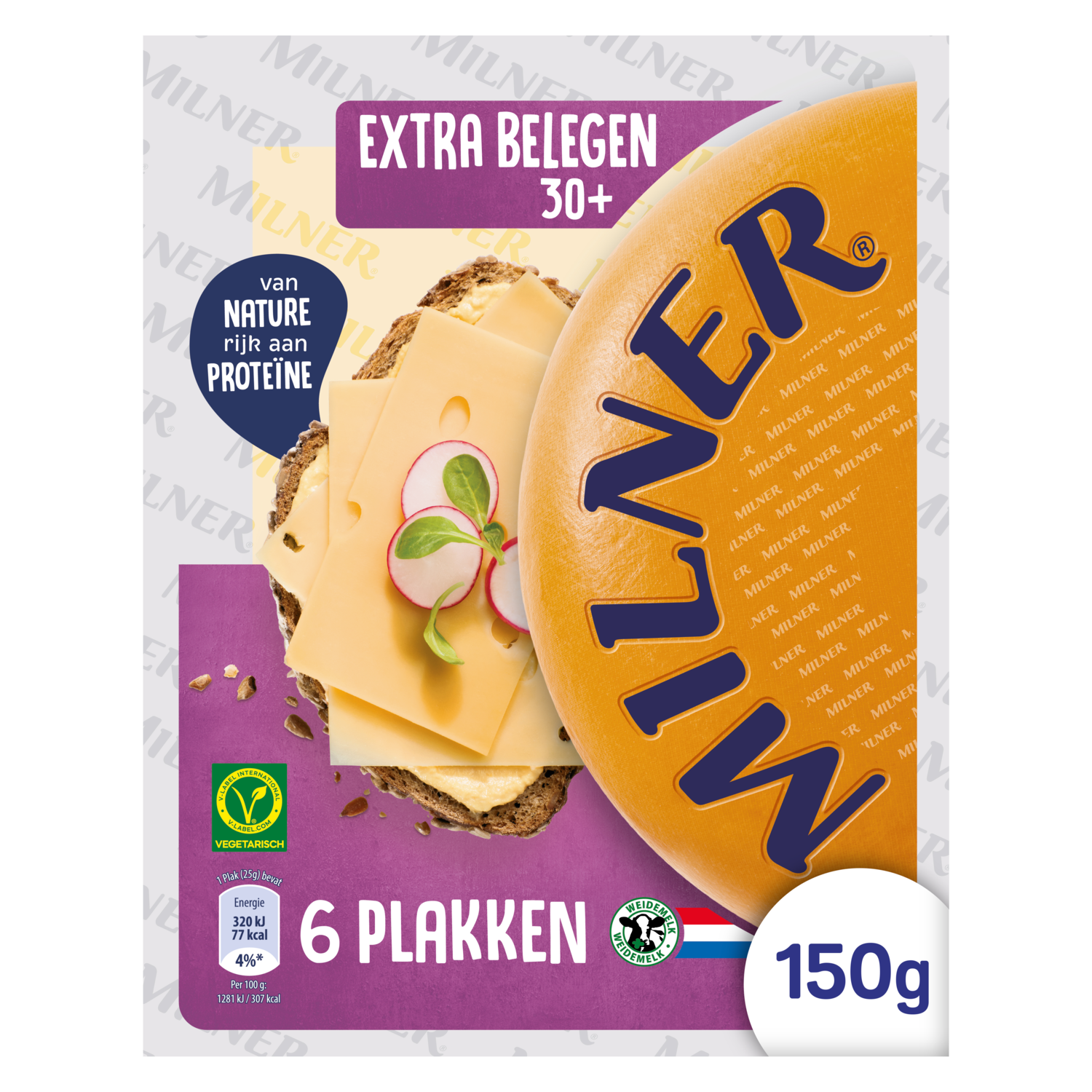 Milner Extra belegen 30+ plakken