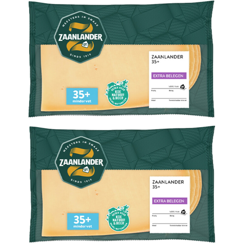 AH Zaanlander Extra belegen 35+ plakken 2-pack