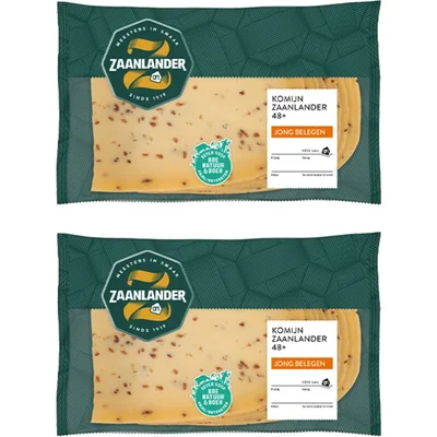 AH Zaanlander Jong belegen komijn plak 2-pack