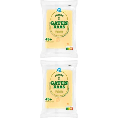 AH Jonge gatenkaas 45+ plakken 2-pack