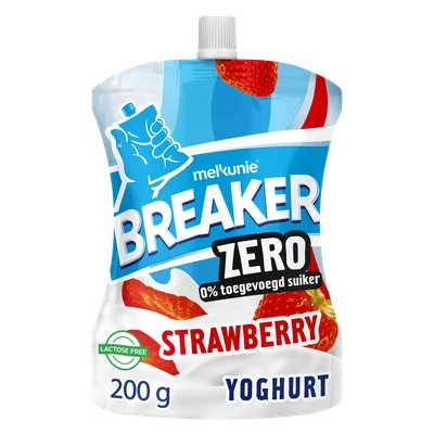 Melkunie Breaker zero aardbei yoghurt