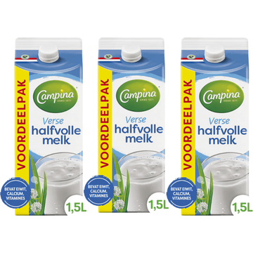 Campina Halfvolle melk 3-pack