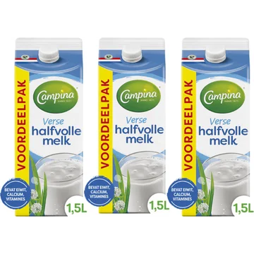 Campina Halfvolle melk 3-pack