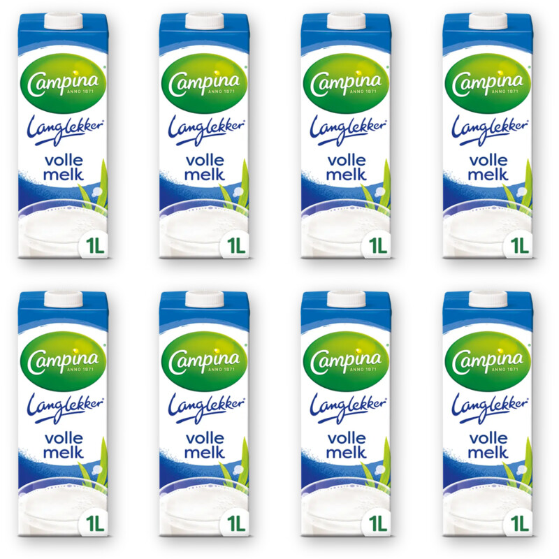 Campina Langlekker volle melk 8-pack