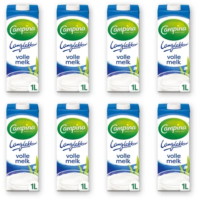 Campina Langlekker volle melk 8-pack