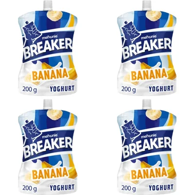 Melkunie Breaker banaan yoghurt 4-pack