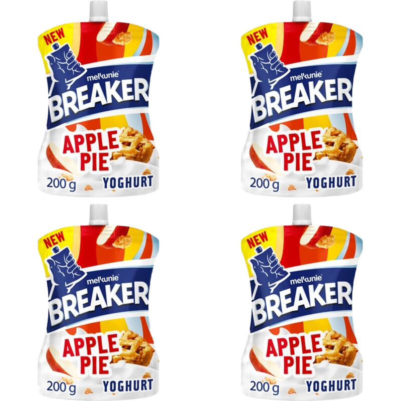 Melkunie Breaker apple pie yoghurt 4-pack