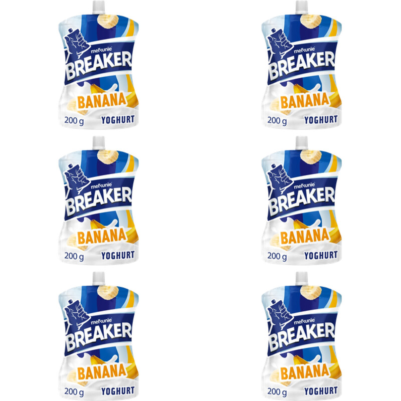 Melkunie Breaker banaan yoghurt 6-pack