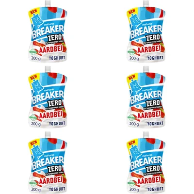 Melkunie Breaker zero aardbei yoghurt 6-pack