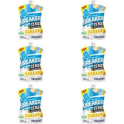 Melkunie Breaker zero banaan yoghurt 6-pack