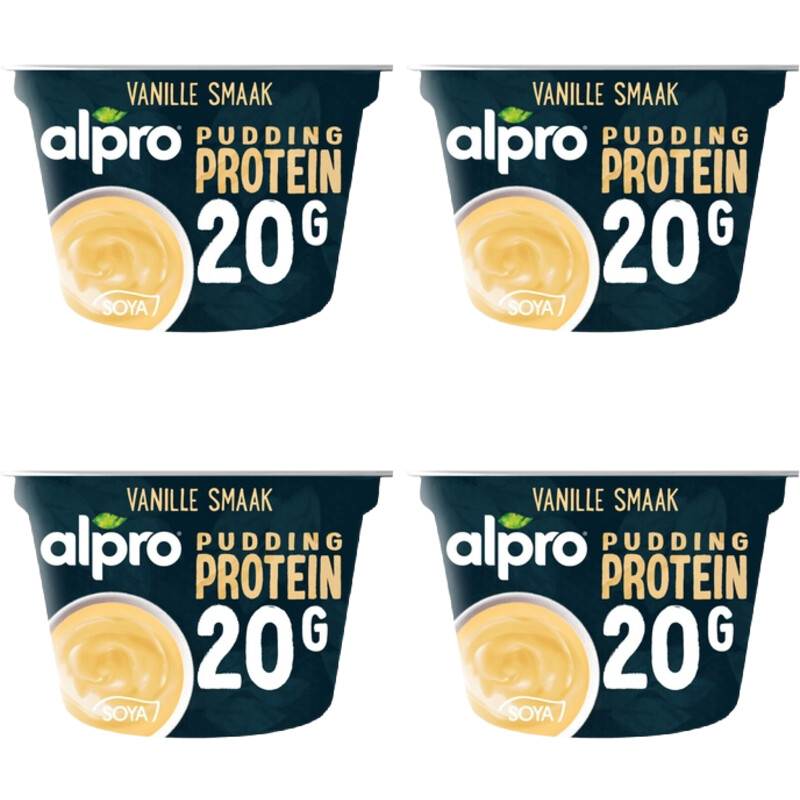 Alpro Protein pudding vanille smaak 4-pack