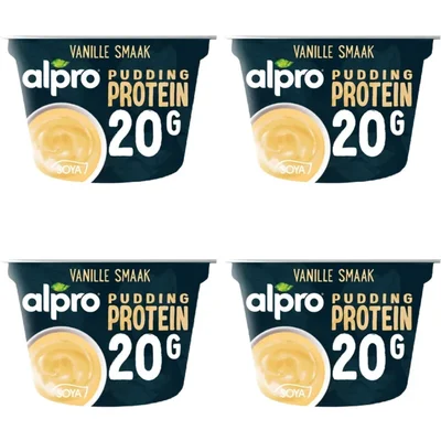 Alpro Protein pudding vanille smaak 4-pack