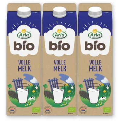 Arla Biologisch volle melk 1L 3-pack