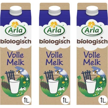 Arla Biologisch volle melk 3-pack