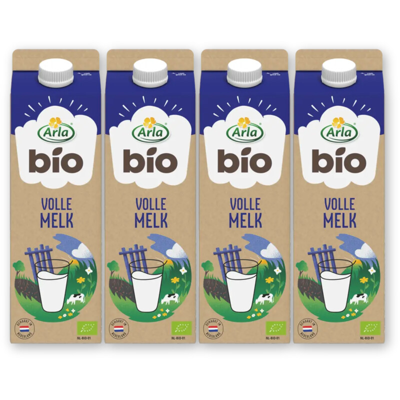 Arla Biologisch volle melk 4-pack