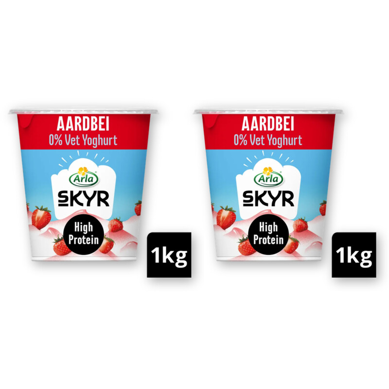 Arla Skyr aardbei yoghurt 0% fat XL 2-pack