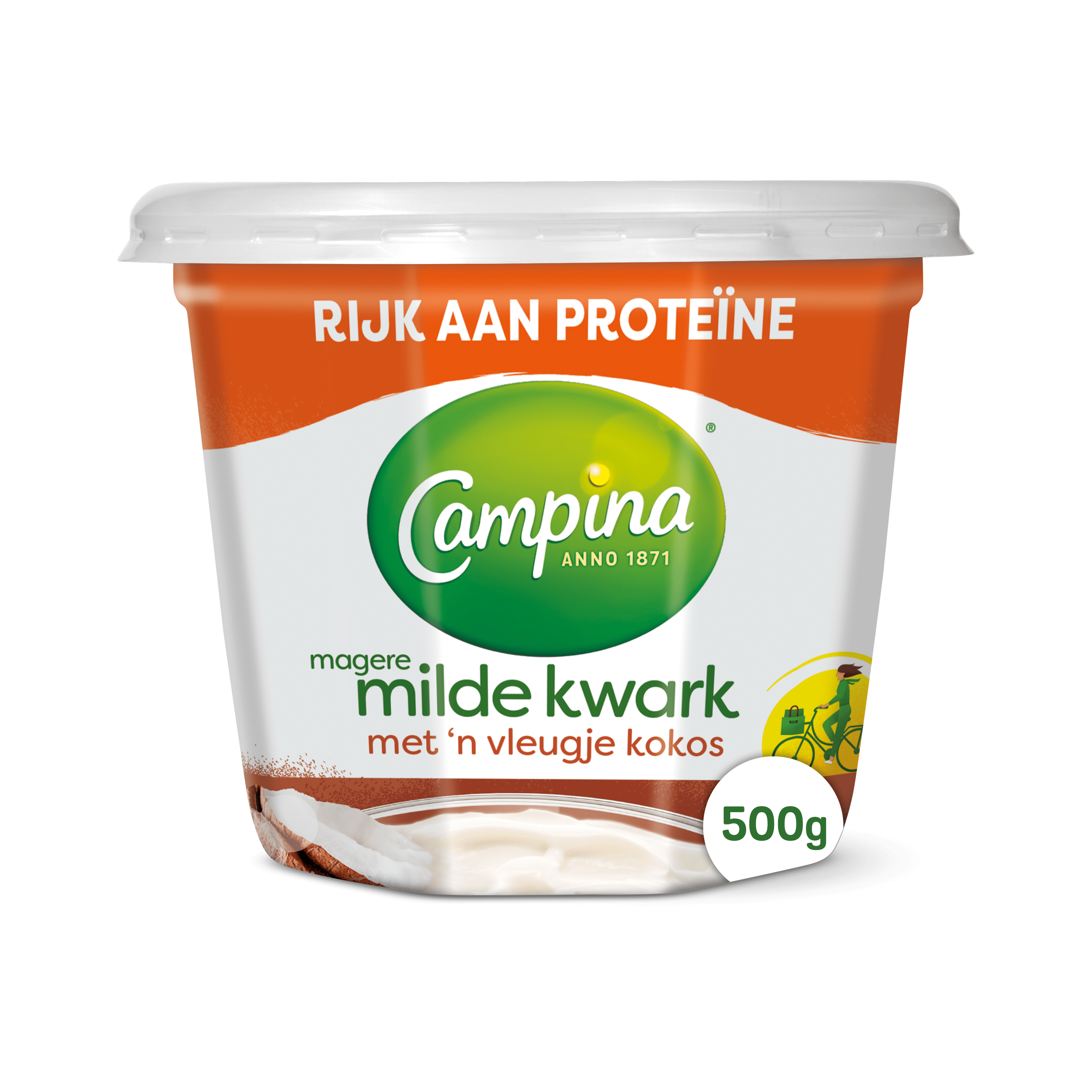 Campina Magere milde kwark kokos