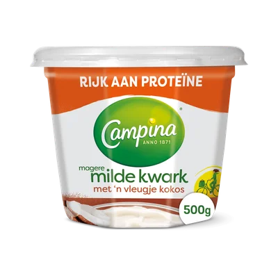 Campina Magere milde kwark kokos