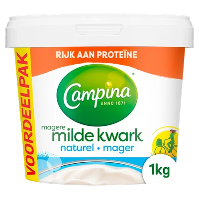 Campina Magere kwark naturel 1kg 2-pack