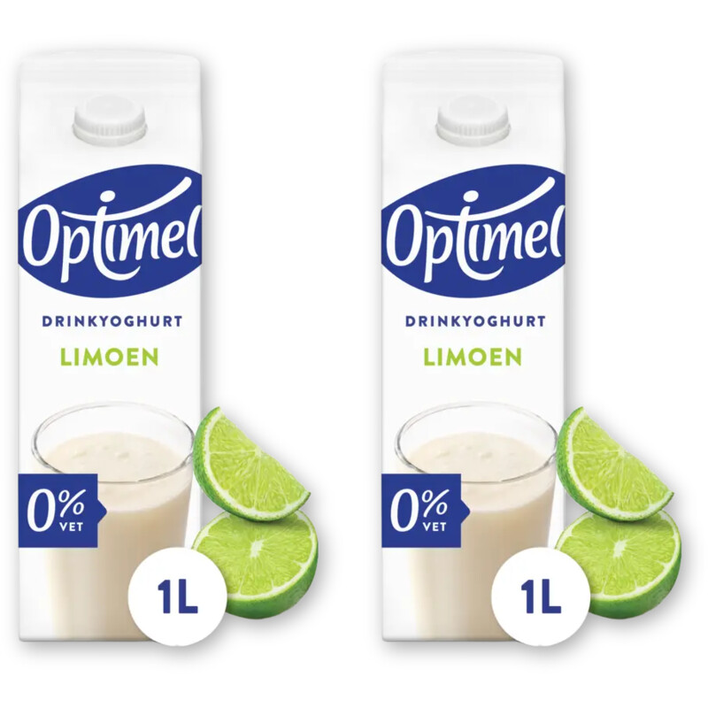 Optimel Drinkyoghurt limoen 2-pack