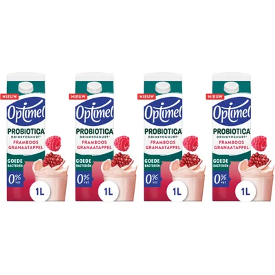 Optimel Probiotica drinkyoghurt framboos 4-pack
