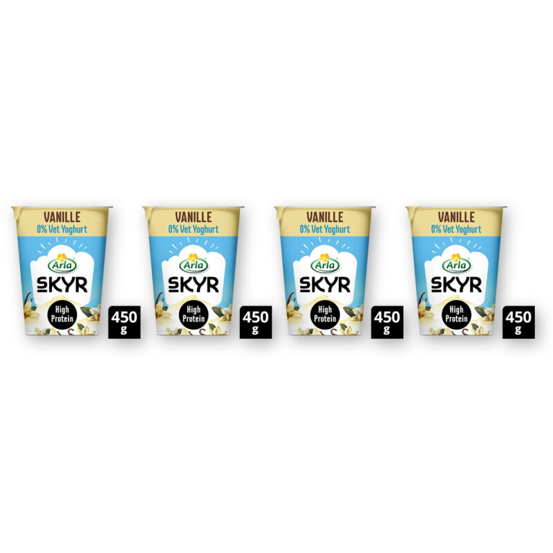 Arla Skyr vanille yoghurt 0% vet 4-pack