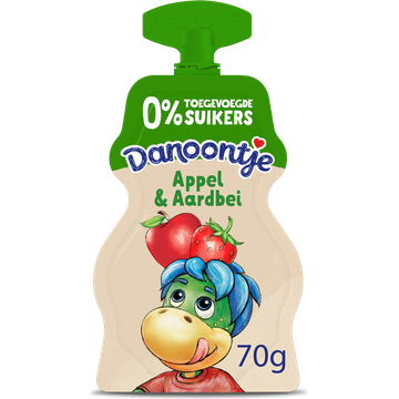 Danoontje Knijpyoghurt appel en aardbei
