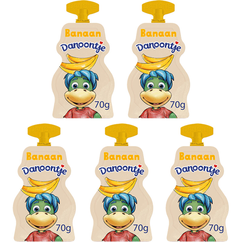Danoontje Knijpyoghurt banaan 5-pack