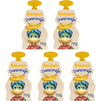 Danoontje Knijpyoghurt banaan 5-pack