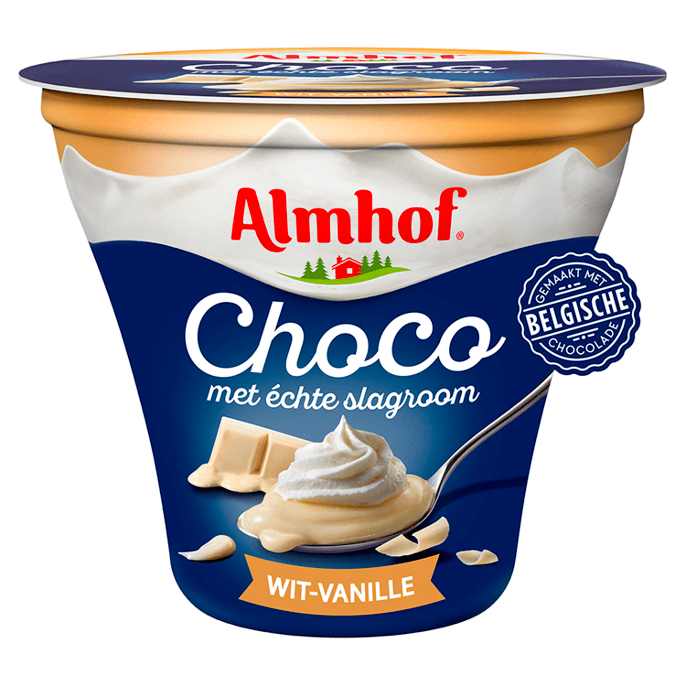Almhof Choco met echte slagroom wit-vanille