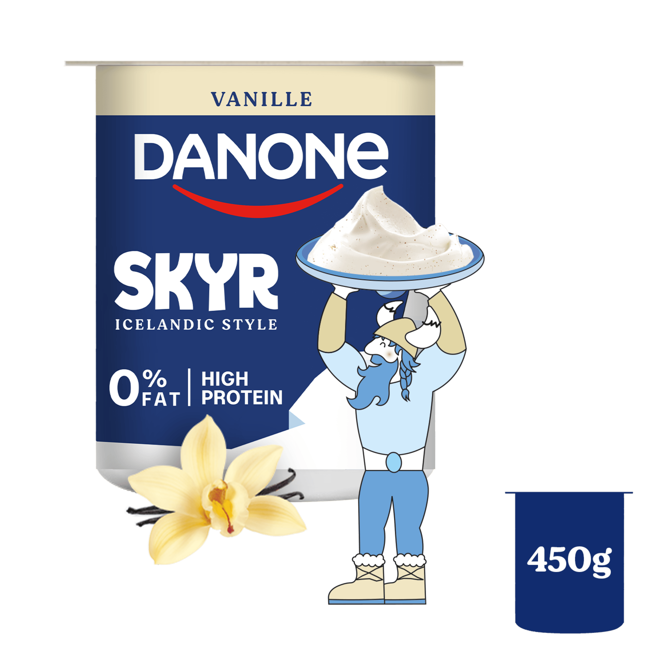 Danone Skyr vanille high protein 0% vet