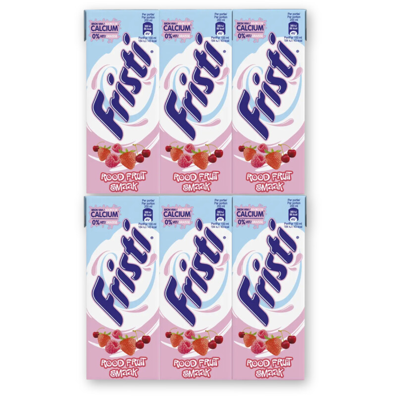 Fristi Rood fruitsmaak 6-pack 2-pack