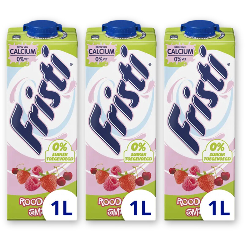 Fristi Rood fruitsmaak 0% suiker 3-pack