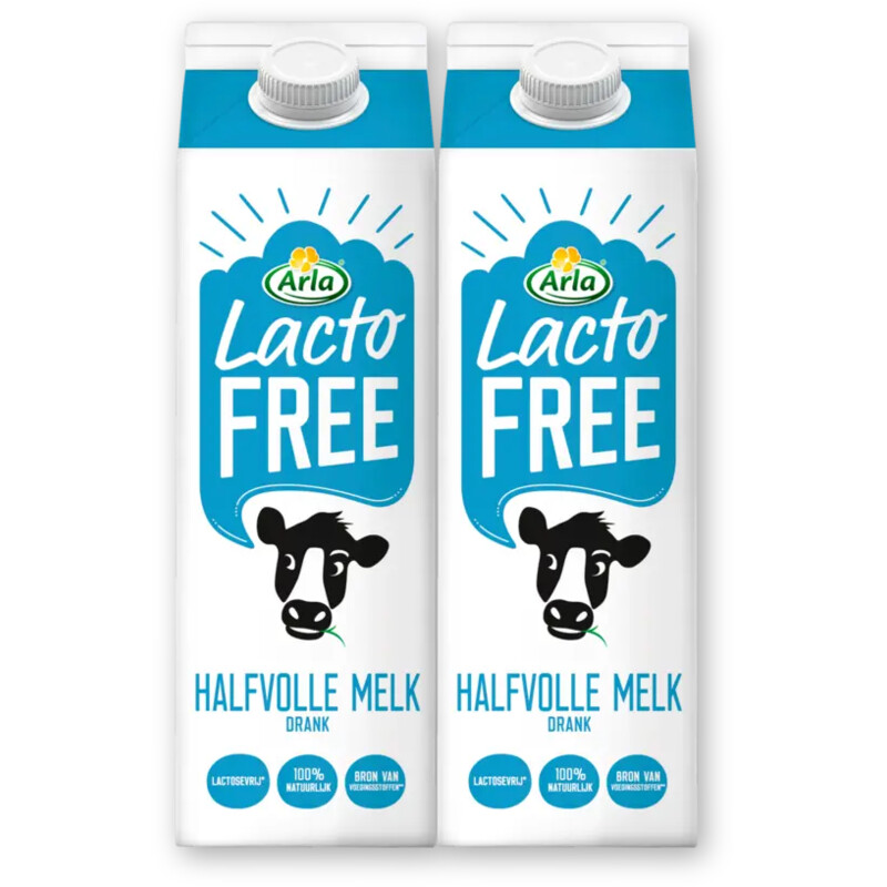 Arla Lactofree halfvolle melk 2-pack