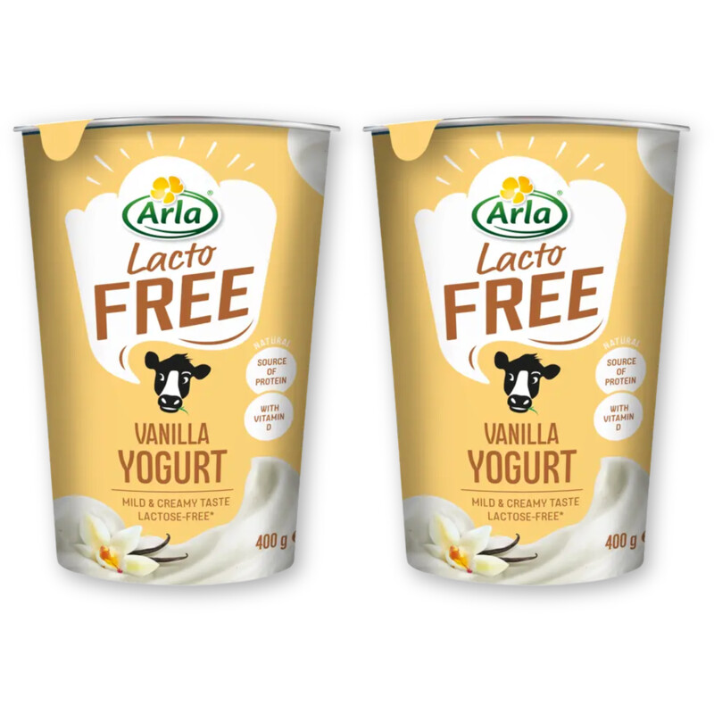 Arla Lactofree vanille yoghurt 2-pack