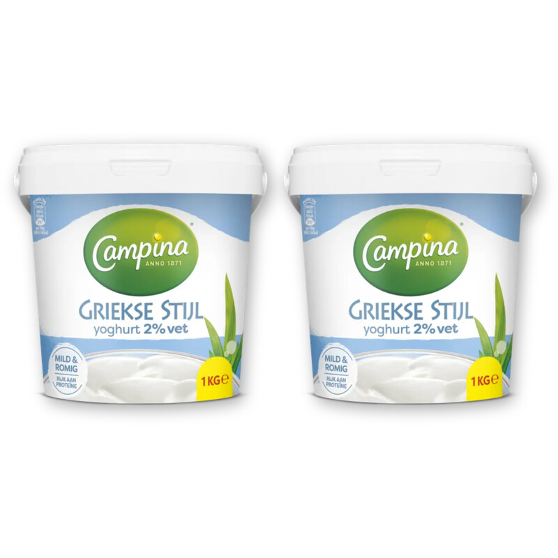 Campina Yoghurt Griekse stijl 2% 2-pack