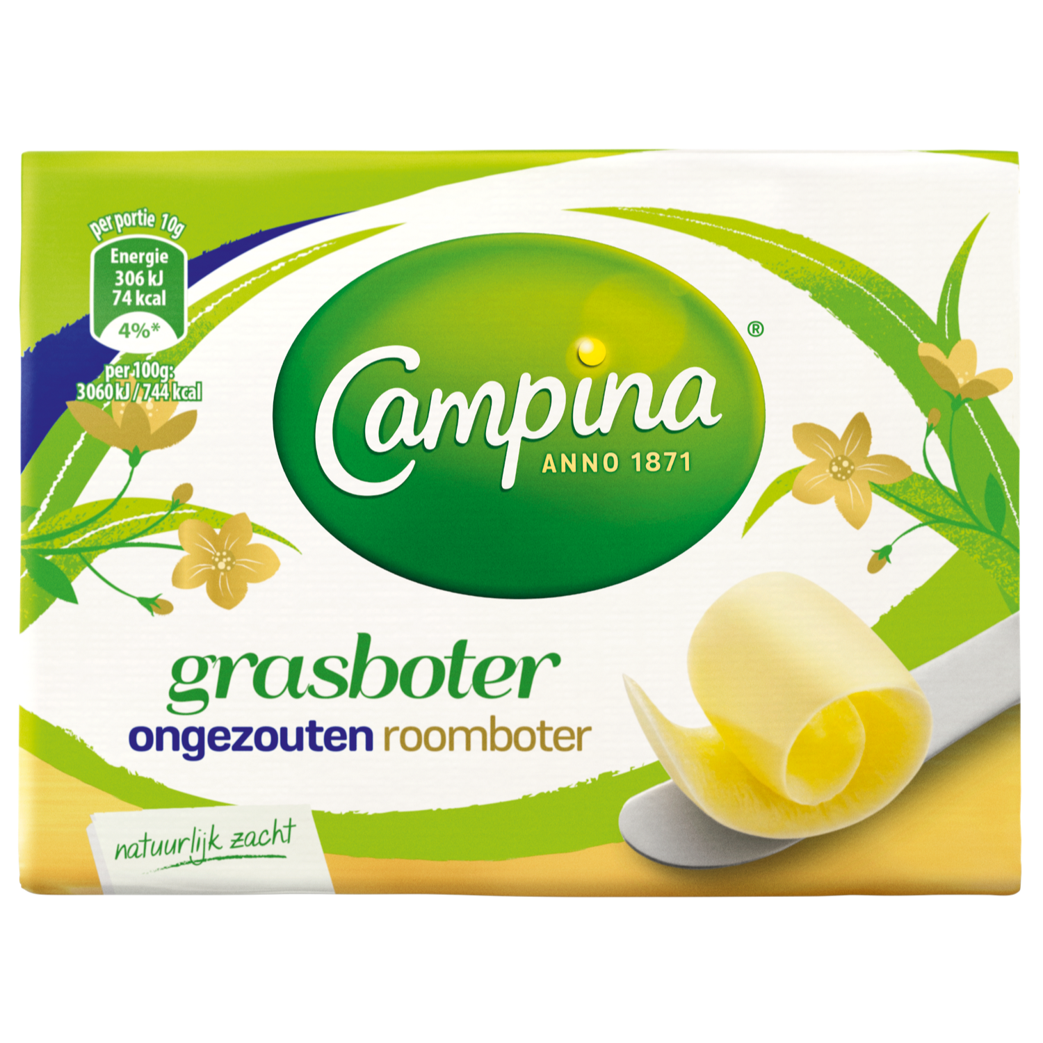 Campina Botergoud ongezouten roomboter