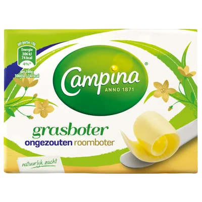 Campina Botergoud ongezouten roomboter