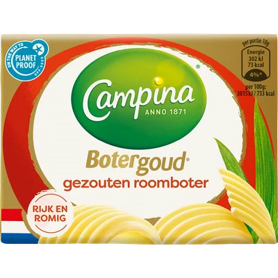 Campina Botergoud gezouten roomboter