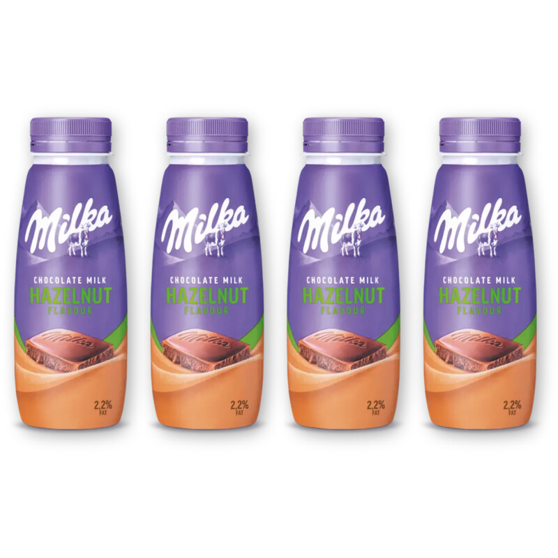 Milka Chocolademelk hazelnoot 4-pack