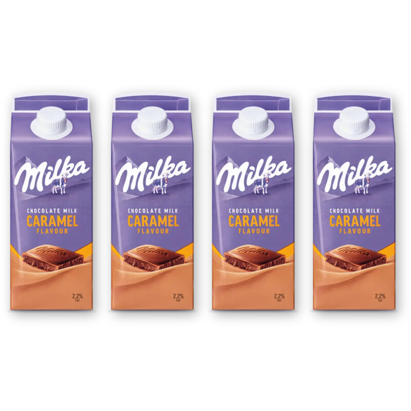 Milka Chocolademelk karamel smaak 4-pack