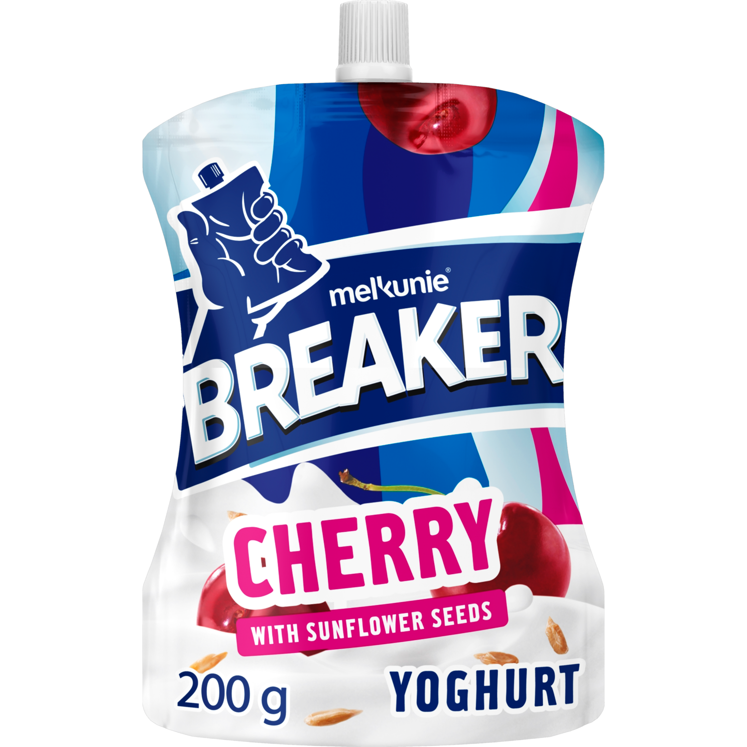 Melkunie Breaker kers yoghurt zonnebloempitten