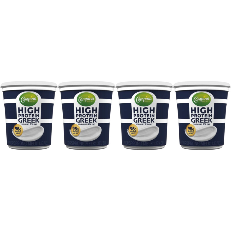 Campina High protein Greek yoghurt 5% fat 4-pack