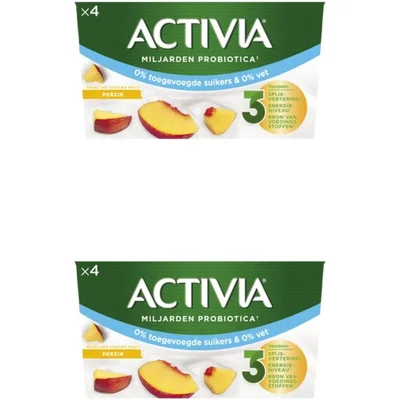 Activia Yoghurt perzik 0% 2-pack