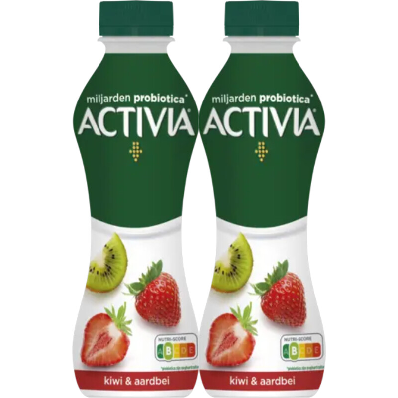 Activia Drinkyoghurt kiwi & aardbei 2-pack